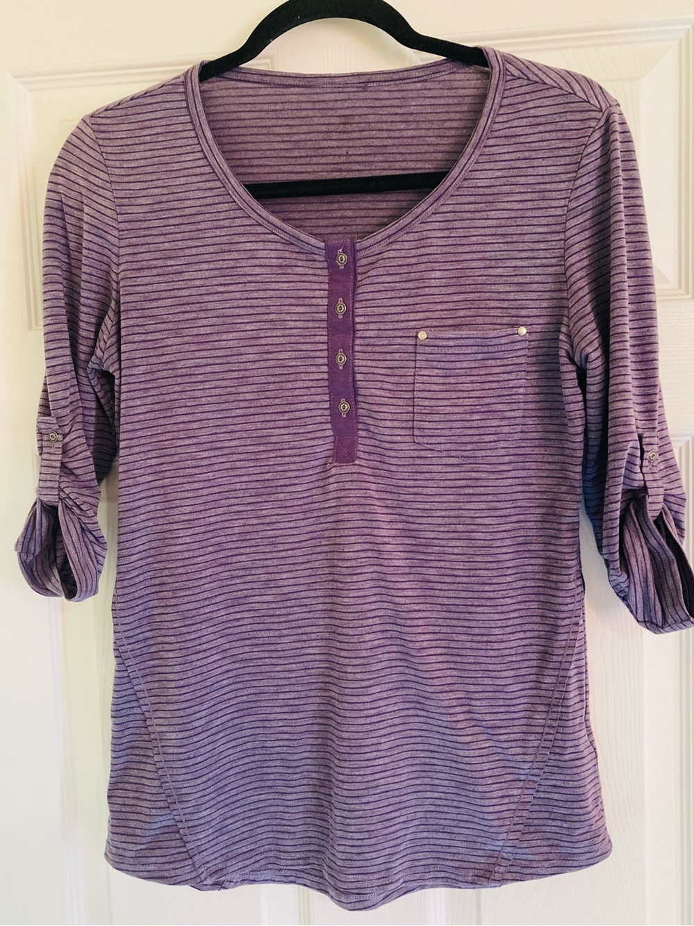 Kuhl Striped Active 3/4 Sleeve Top